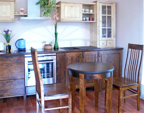 Hardwood birch maple mahogany kitchen